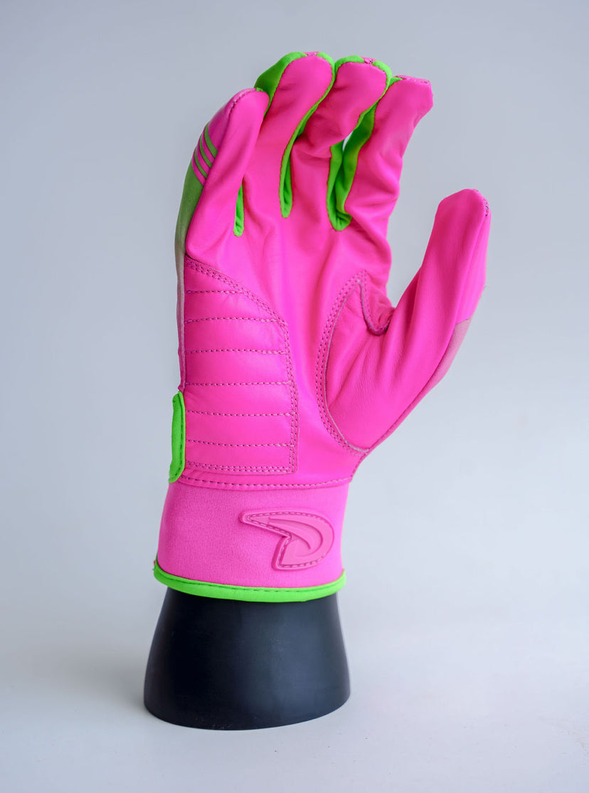 LUMEN Collection Neon Green/Neon Pink Batting Gloves