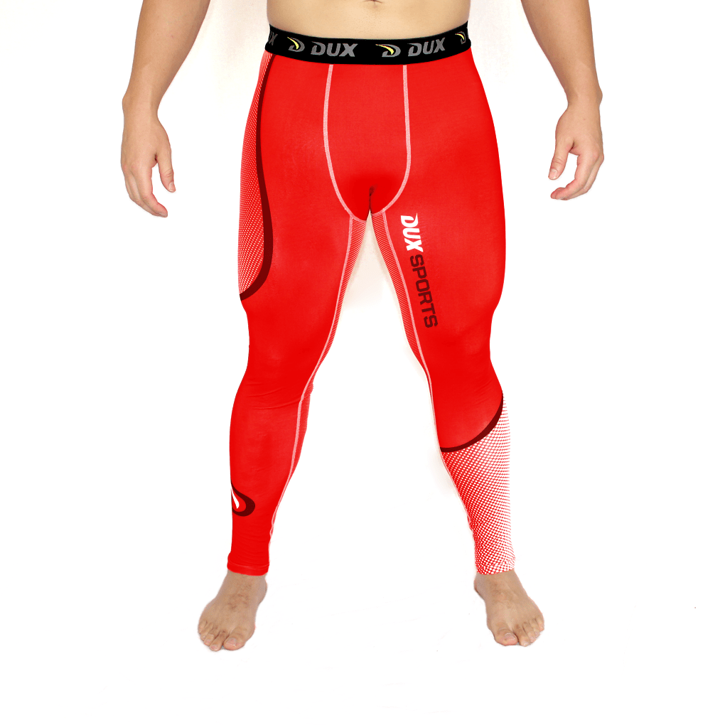 Compression Pants | DOTS | Red | Dux Sports