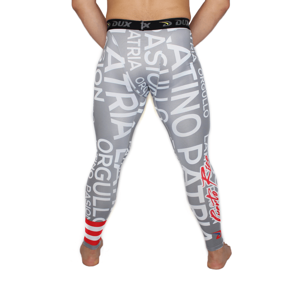 Dux Sports | Latino Flags Compression Pants | Puerto Rico | Compression Gear