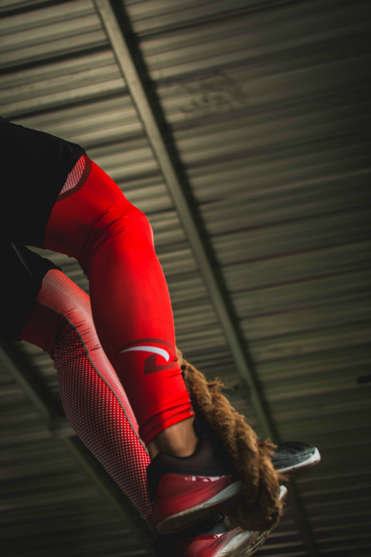 Compression Pants | DOTS | Red | Dux Sports