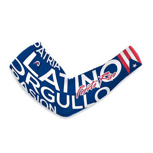 Puerto Rico Latino Flag Blue arm sleeve