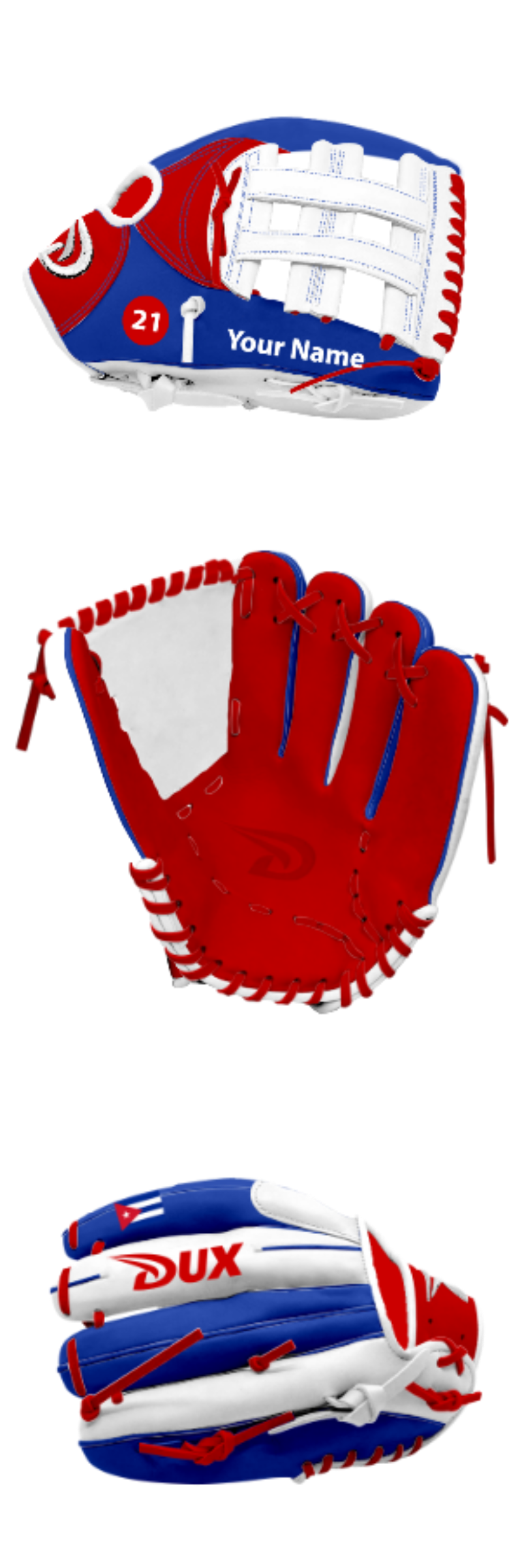 Dux Sports Custom Gloves - English - Customer's Product with price 199.98