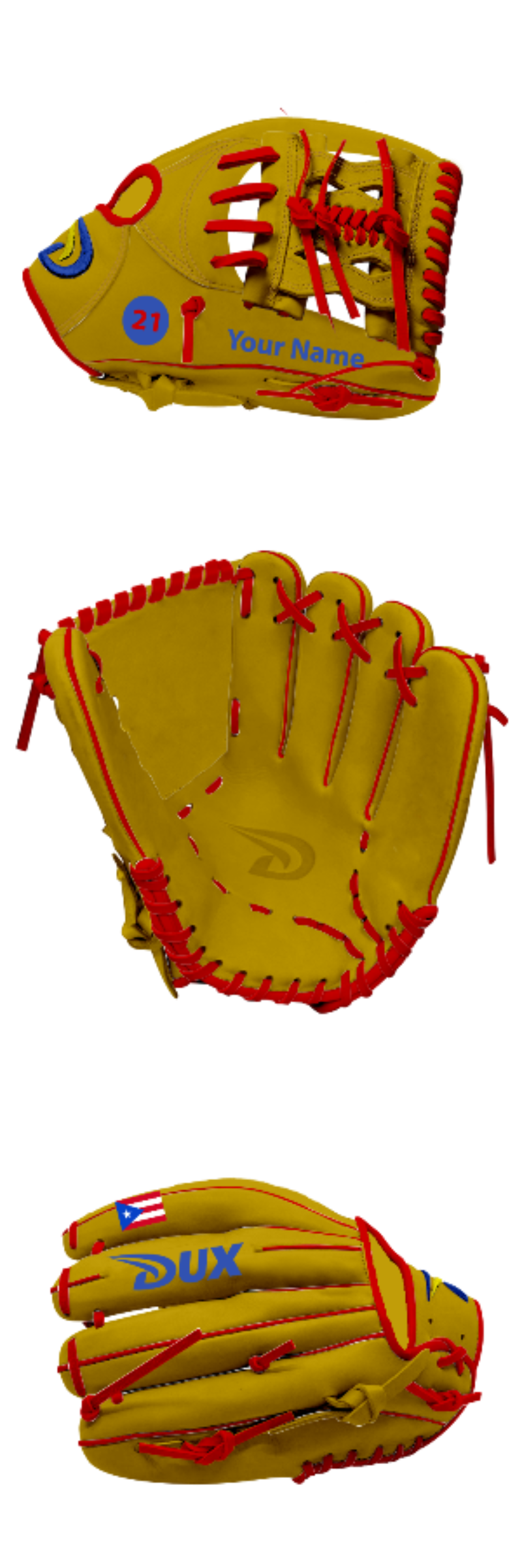 Dux Sports Custom Gloves - English - Customer's Product with price 159.98