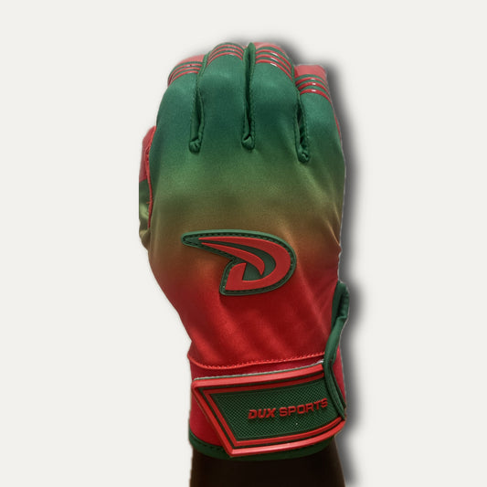 LUMEN Collection Red/Green Batting Gloves