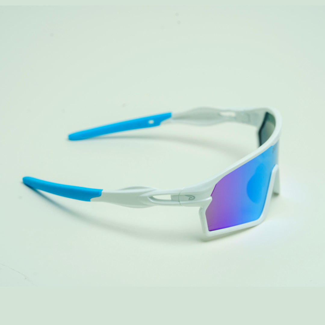 SGXQ669 Sunglasses - White/Blue Polarized (youth)