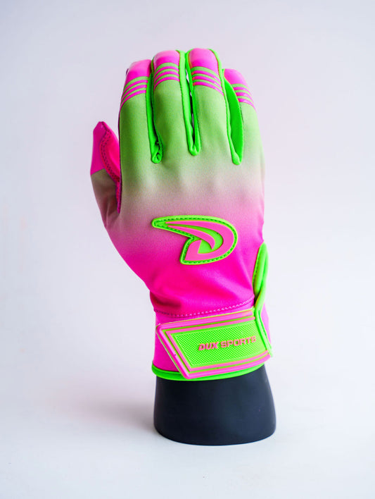 LUMEN Collection Neon Green/Neon Pink Batting Gloves