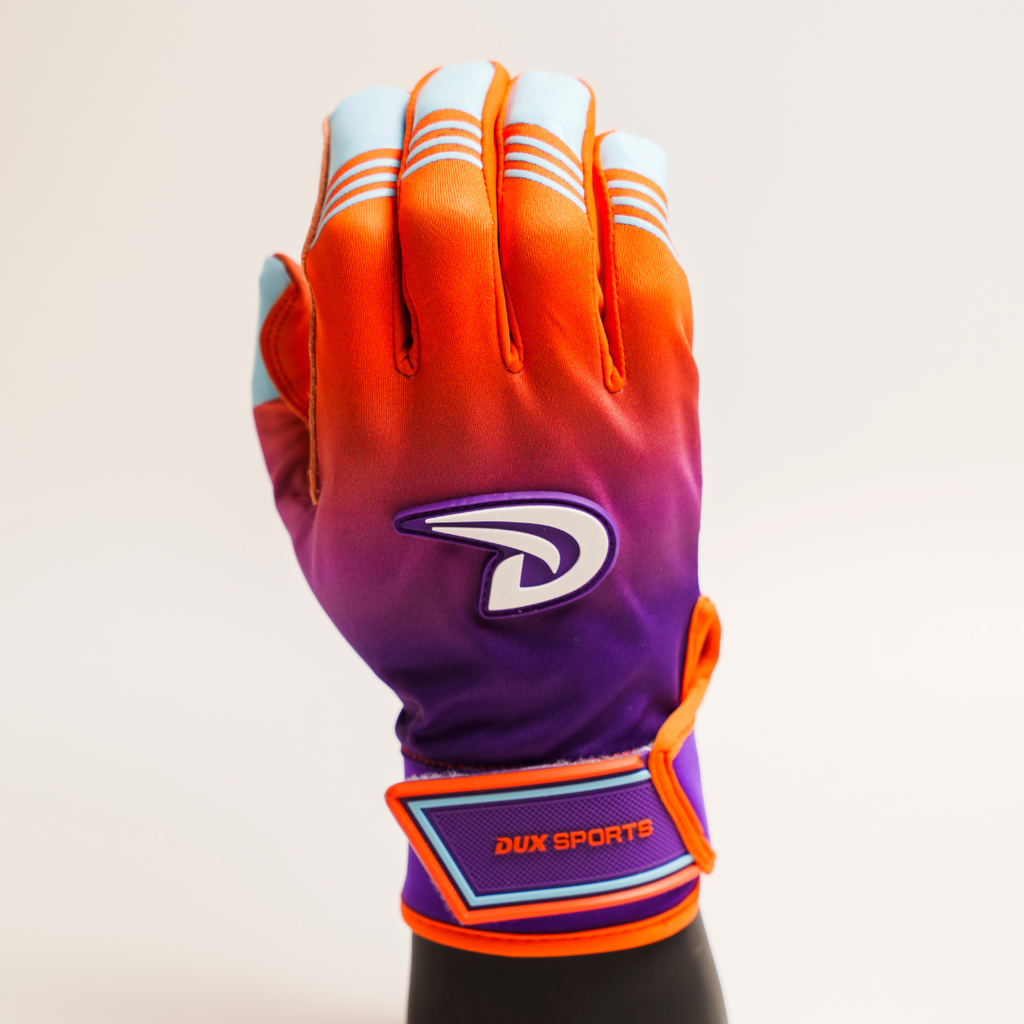 LUMEN Collection - Purple/Orange/Baby Blue Batting Gloves