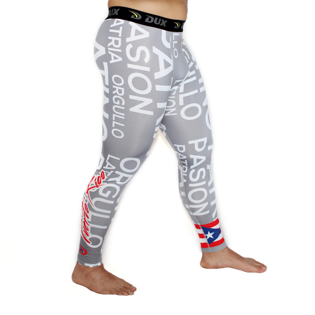 Dux Sports | Latino Flags Compression Pants | Puerto Rico | Compression Gear