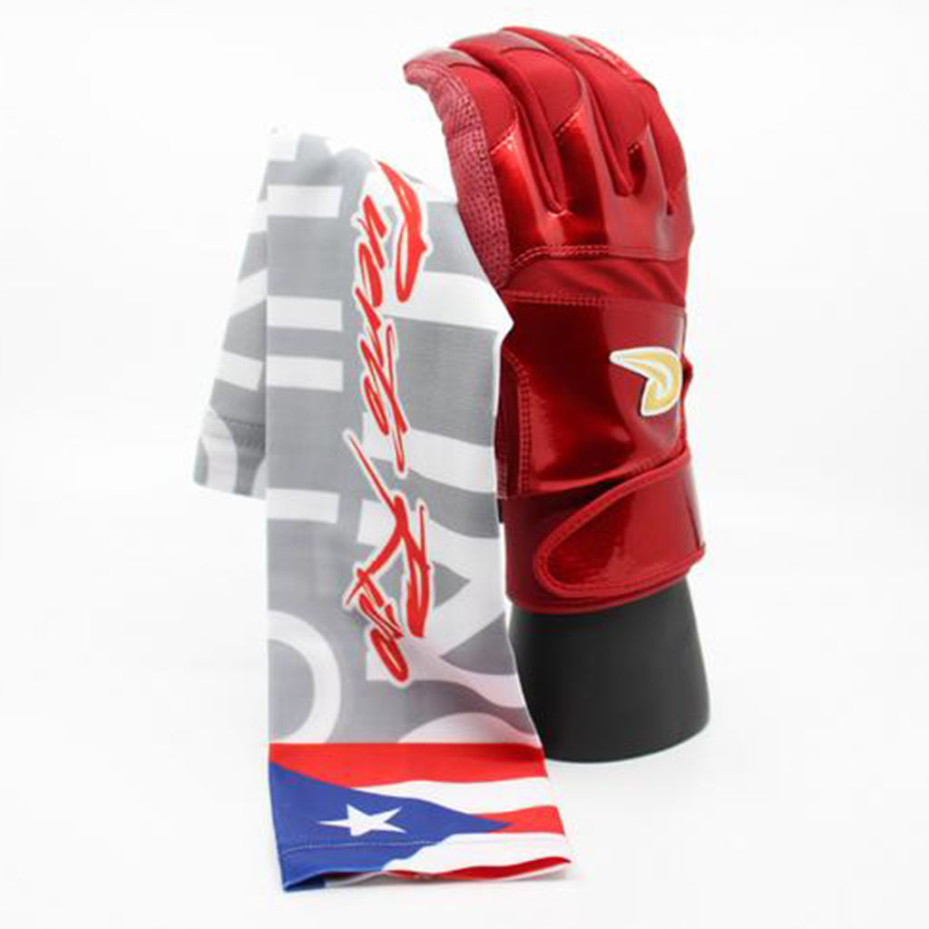 puerto rico arm sleeve with future batting gloves red