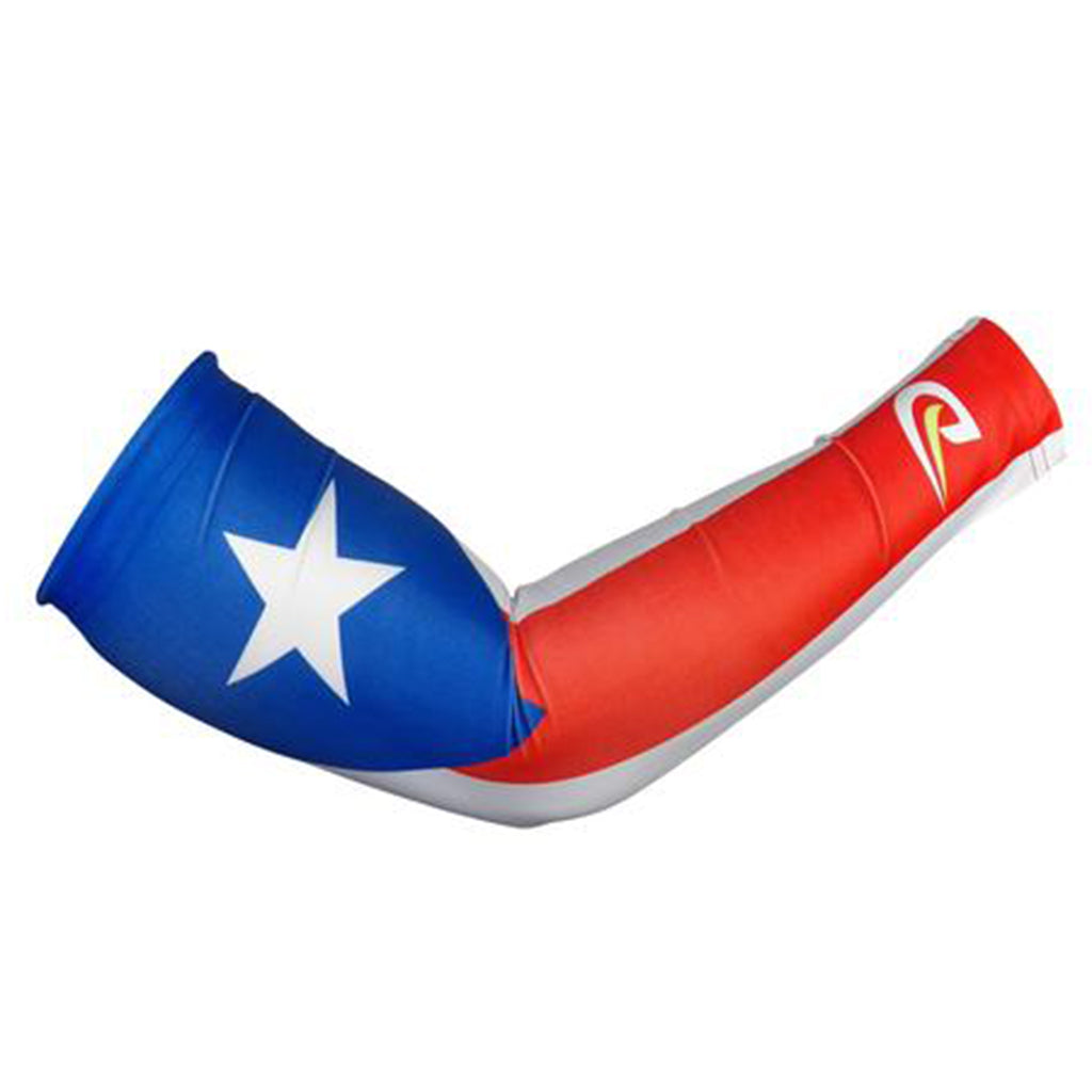 Compression arm sleeve with puerto rico flag