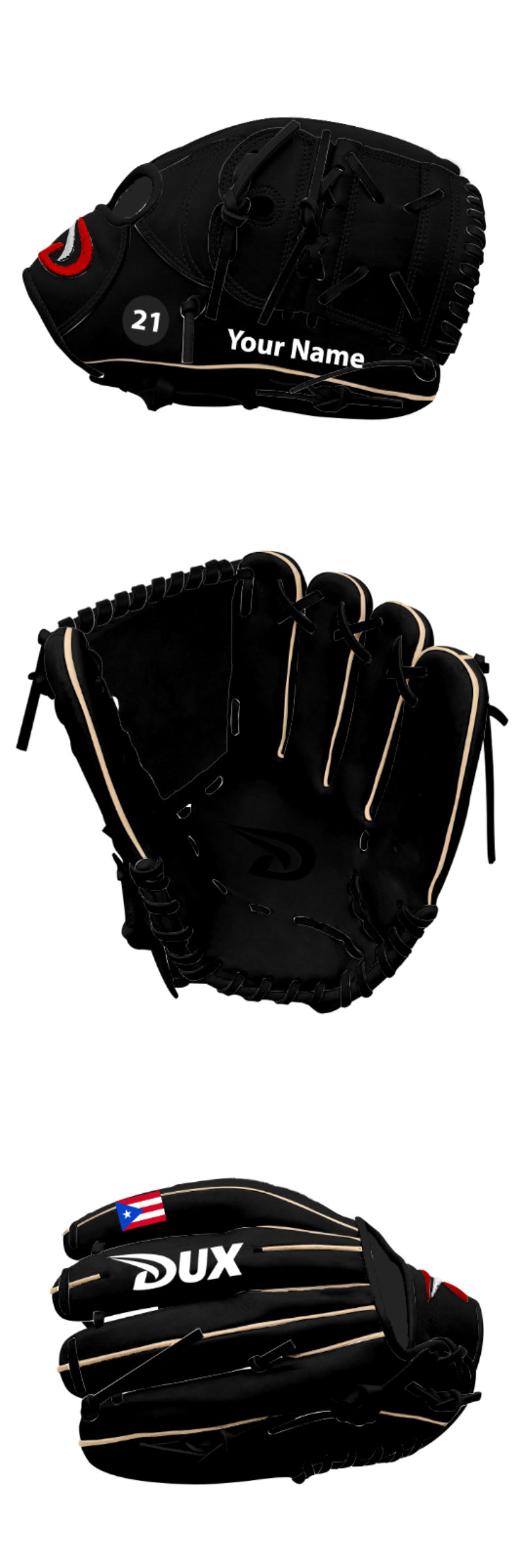 Dux Sports Custom Gloves - English - Customer's Product with price 199.98